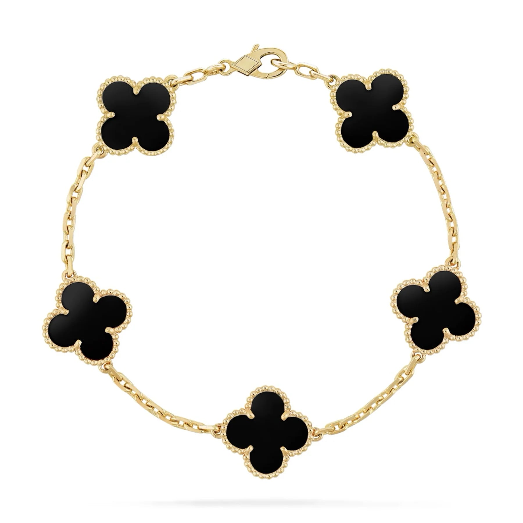 Pulsera de Lujo Trébol 🖤 - Elegancia y Suerte